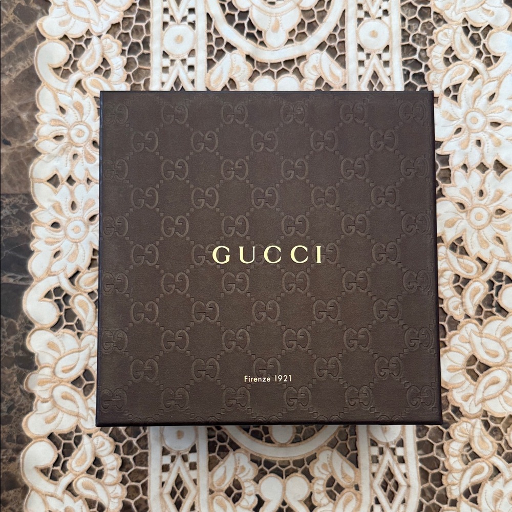 Gucci Dark Brown Gift Box with Gold Lettering